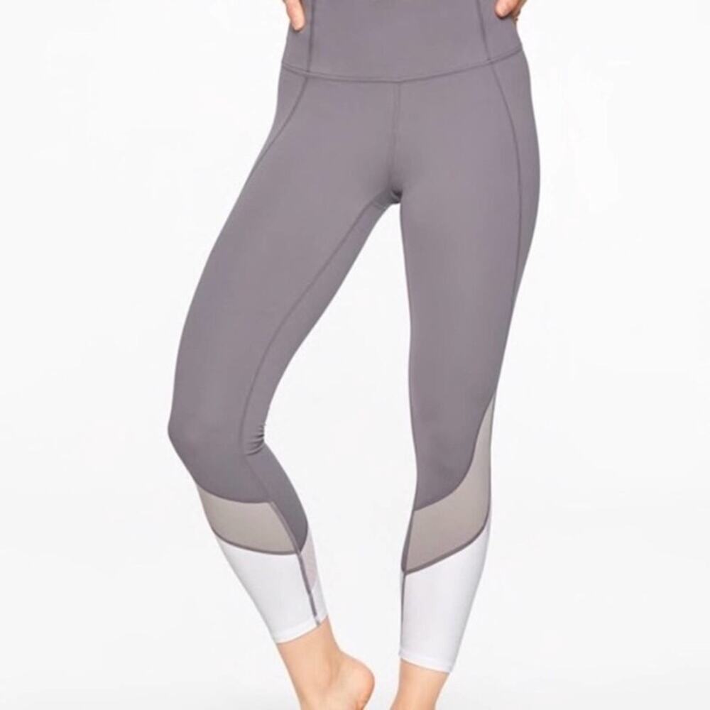 Athleta Salutation 7/8 Tight Grey Lavender XS
